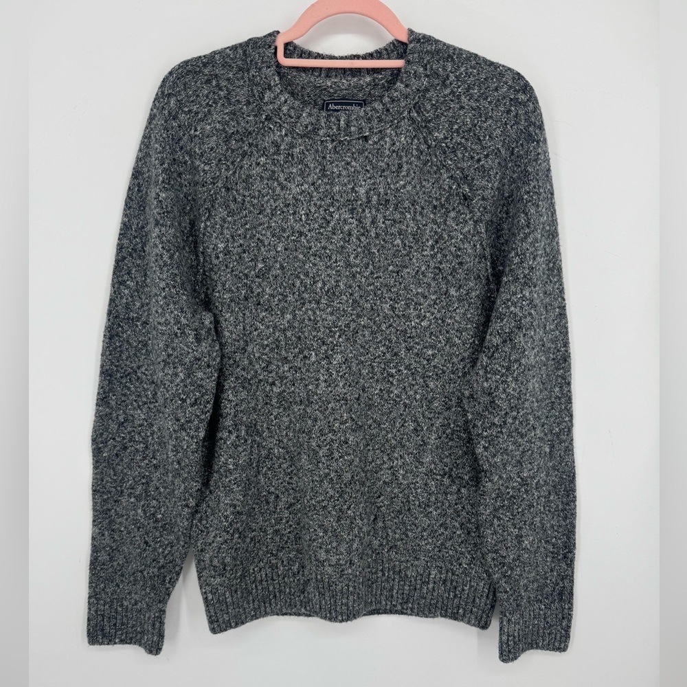 Abercrombie & Fitch Men's Gray Crewneck Knit Neutral Sweater NWT Size Medium
